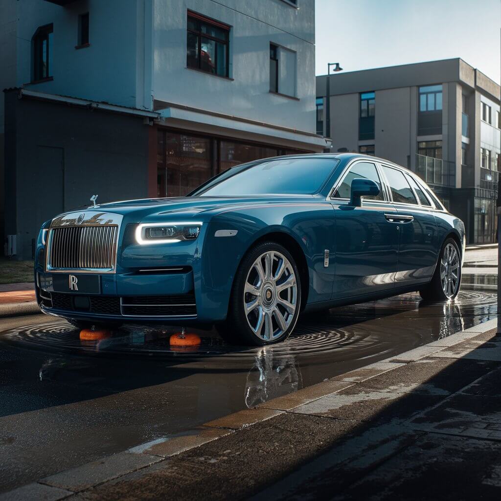 Rolls Royce Ghost after rim repair service.